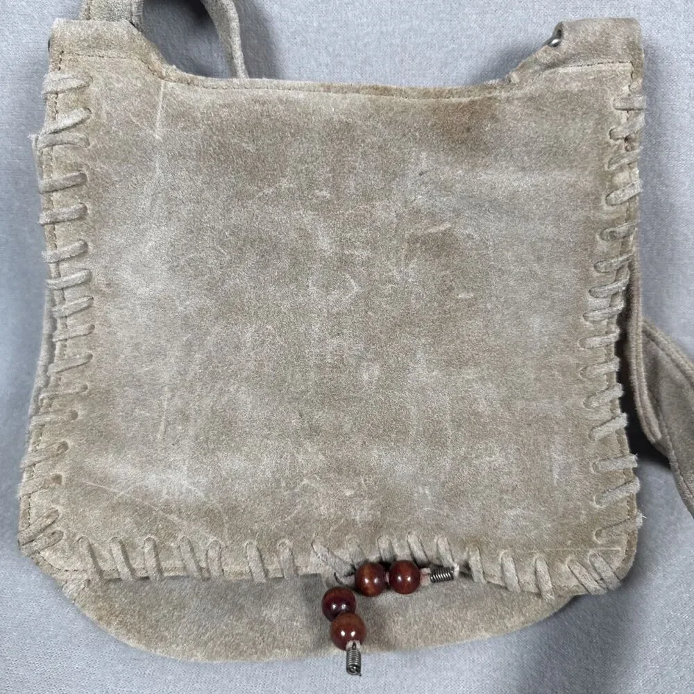 Vintage Fossil Crossbody Purse Bag Suede For Repair